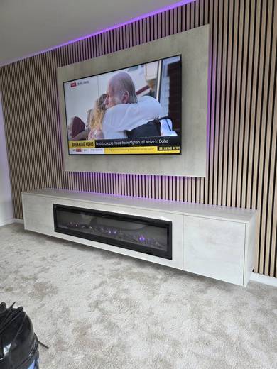 Bespoke media wall installation in Dalry by MPS Media Walls