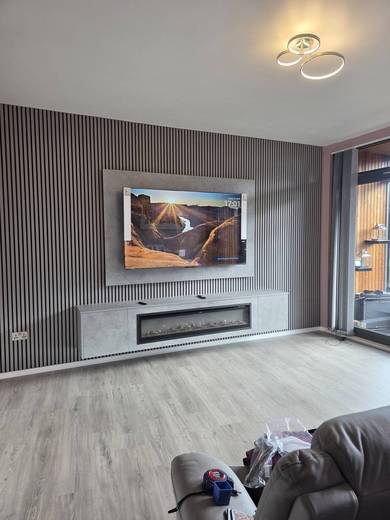 Media wall installation in Harthill