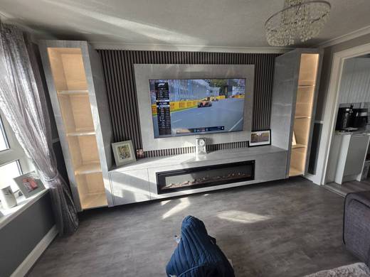 Media wall installation in Lanark